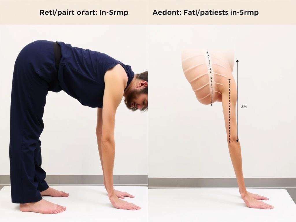 Adams-Vorbeuge-Test zur Erkennung eines Rippenbuckels bei Skoliose