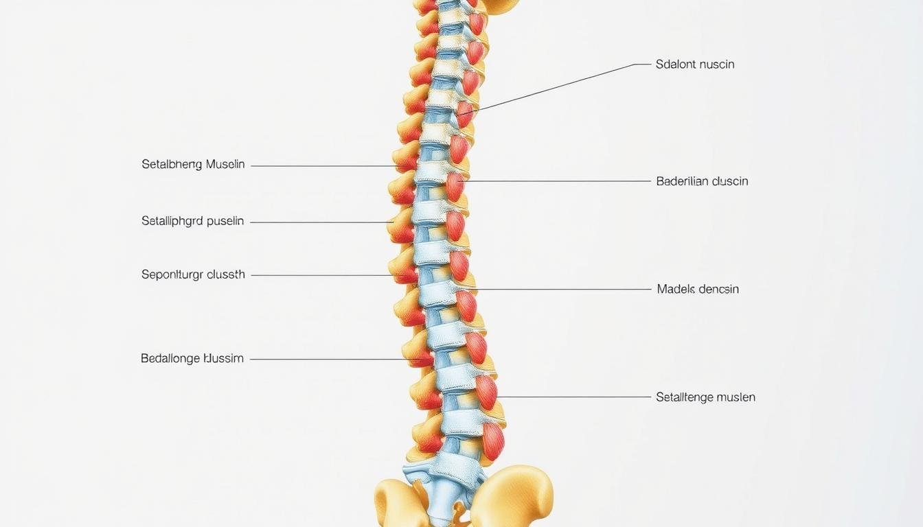 Anatomie der Wirbelsäule mit Fokus auf stabilisierende Muskeln und Bänder