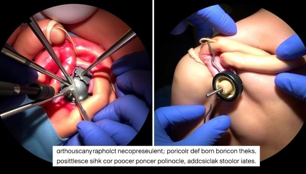 Arthroskopische Operation einer AC Gelenk Verletzung mit TightRope-Technik