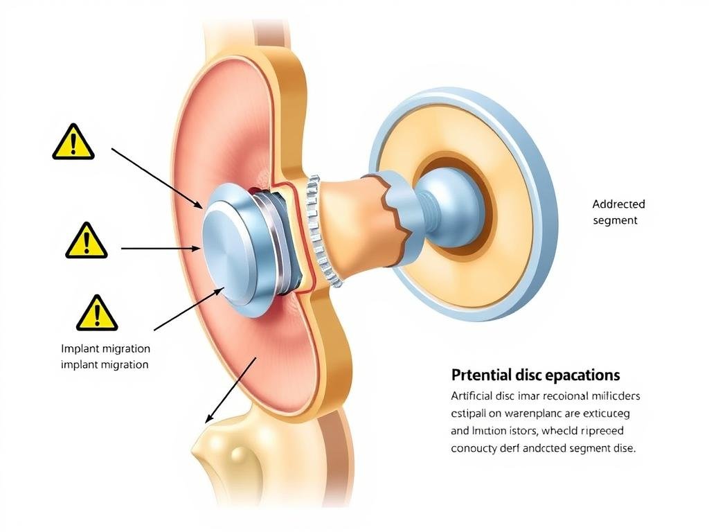 Darstellung möglicher Komplikationen bei Bandscheibenprothesen