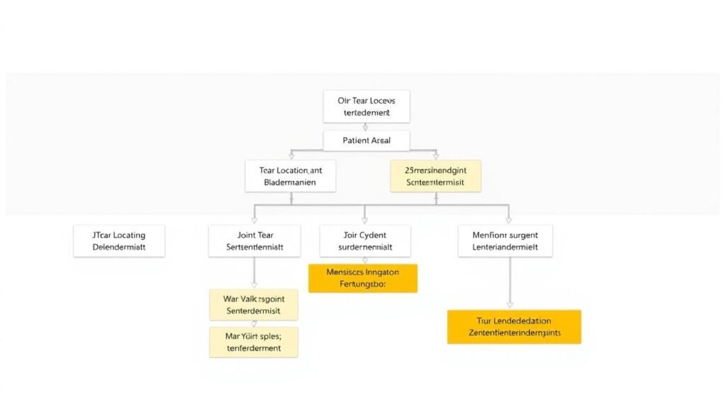 Entscheidungsbaum für die Wahl des optimalen Meniskus-Operationsverfahrens