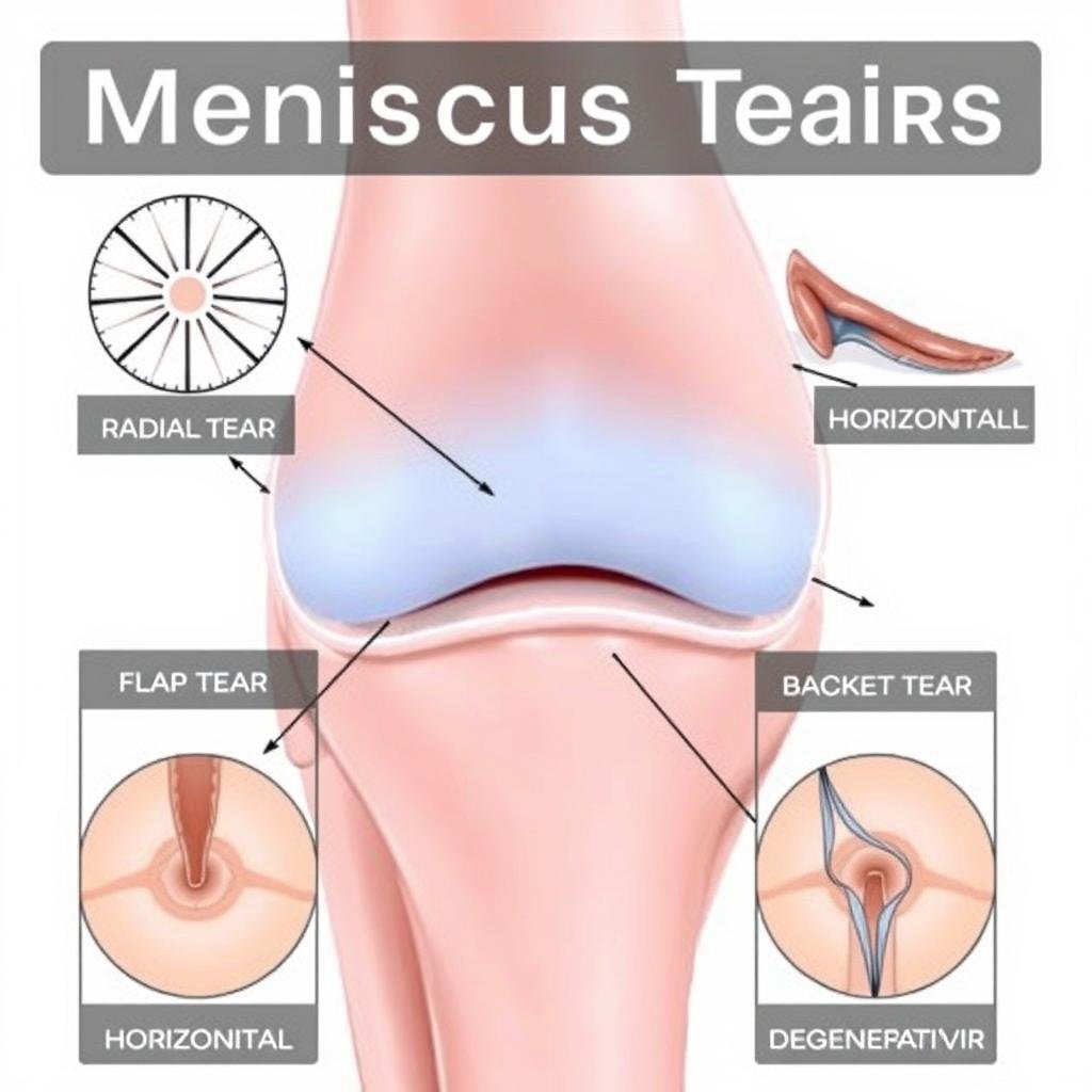Meniskus Verletzungen - Verschiedene Rissformen im Meniskus