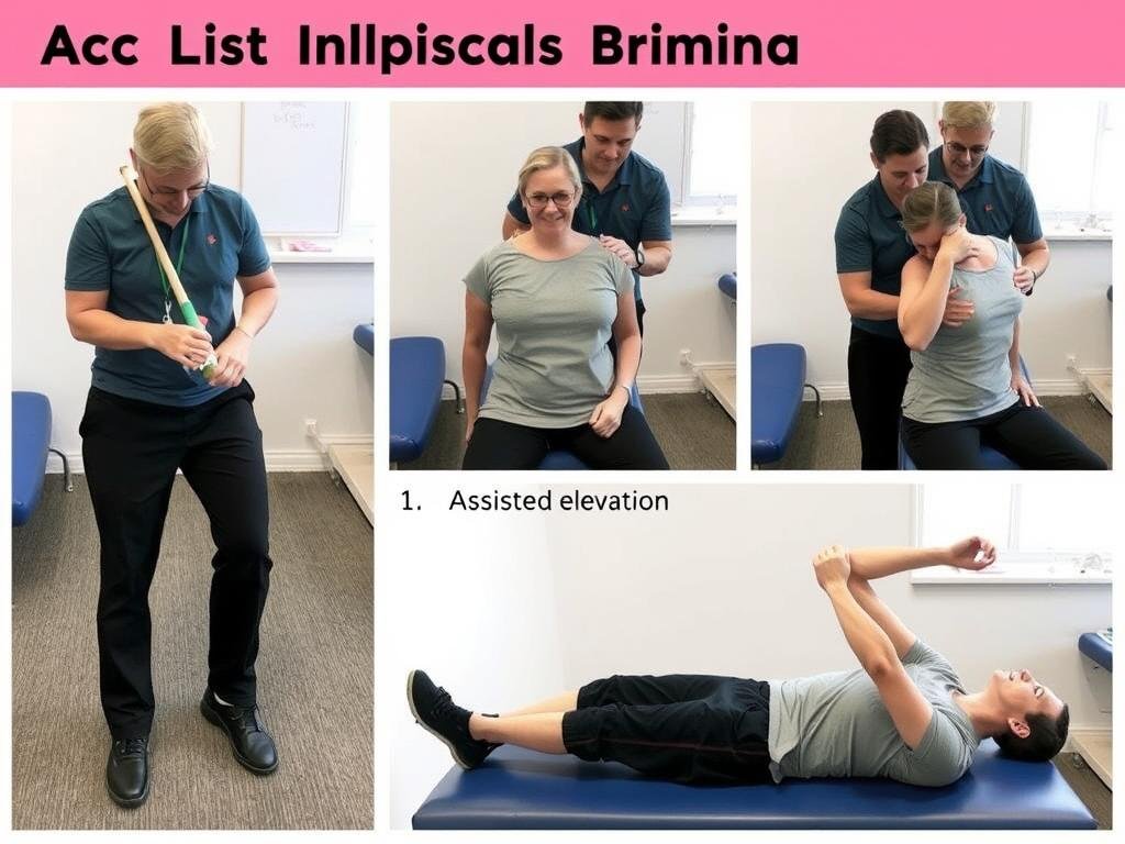 Physiotherapeutische Übungen zur Rehabilitation nach AC Gelenk Verletzung