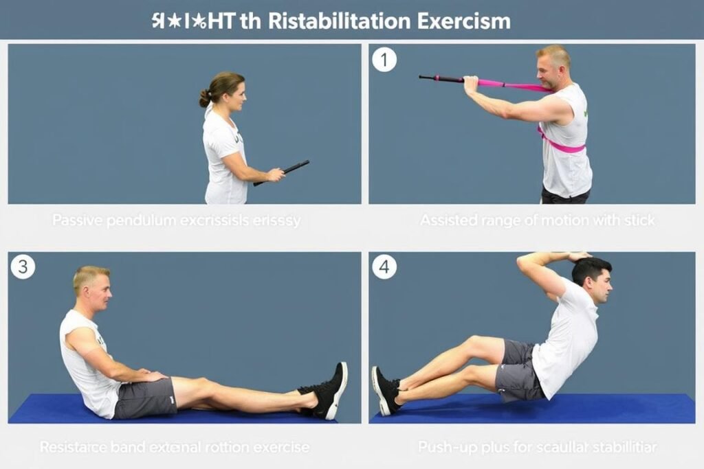 Rehabilitationsübungen nach Schulterinstabilität