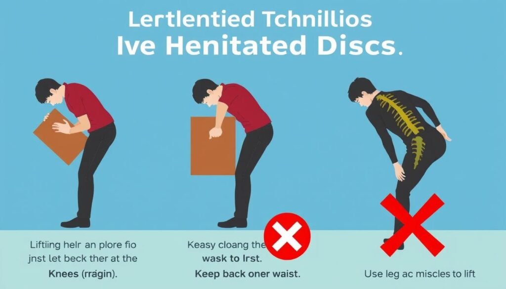 Rückenschonende Hebetechnik zur Prävention von Bandscheibenvorfällen