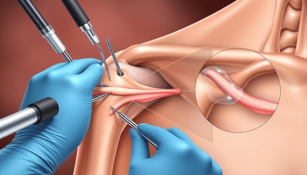 Schulterarthroskopie bei Bizepssehnen Läsion