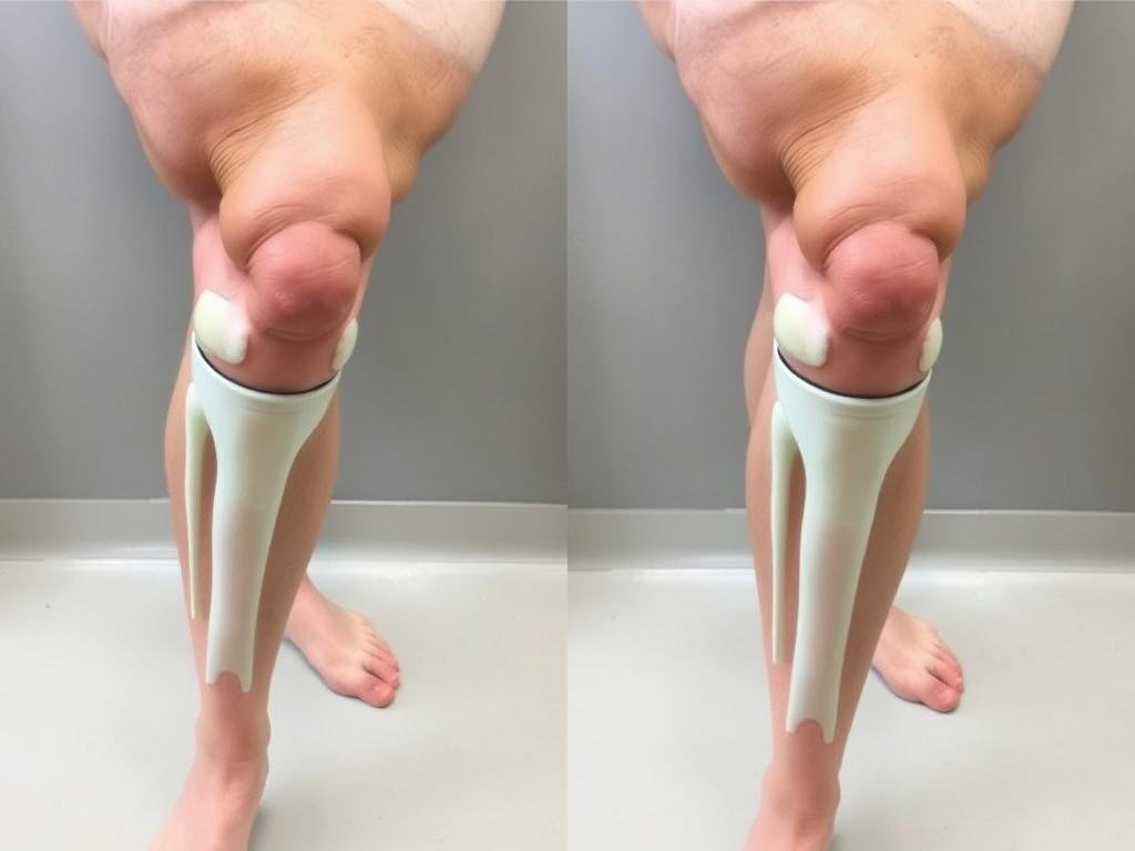 Schwellung des Knies bei Meniskusverletzung